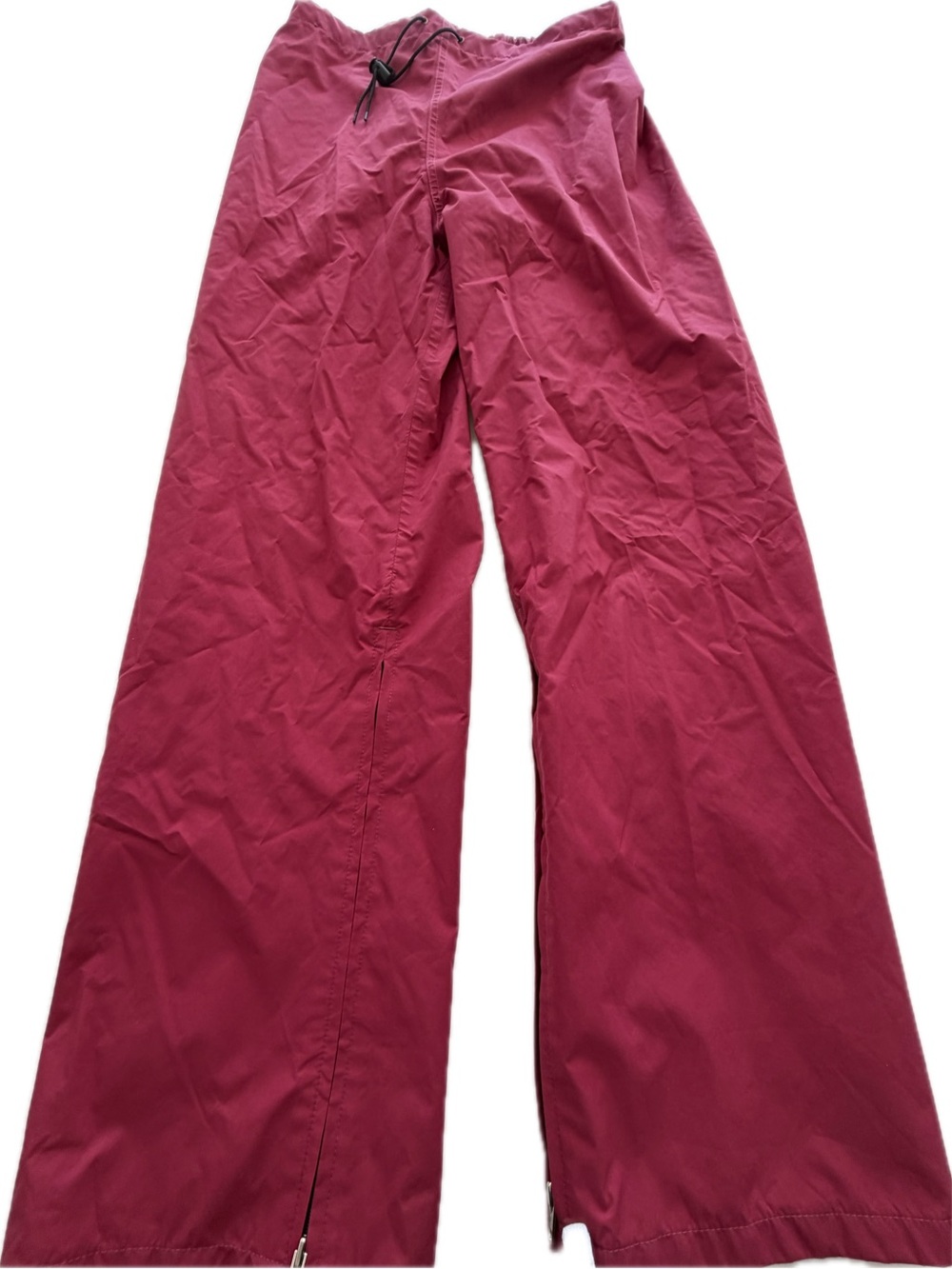 Gore text ski Wide Leg Drawstring Pants - Pink